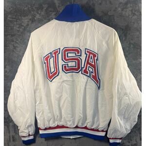 NWT VTG 1988 Artex by Jostens USA Olympic Training Center Satin Bomber Jacket L